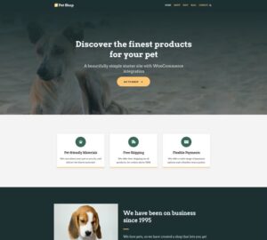 Website Design pet shop